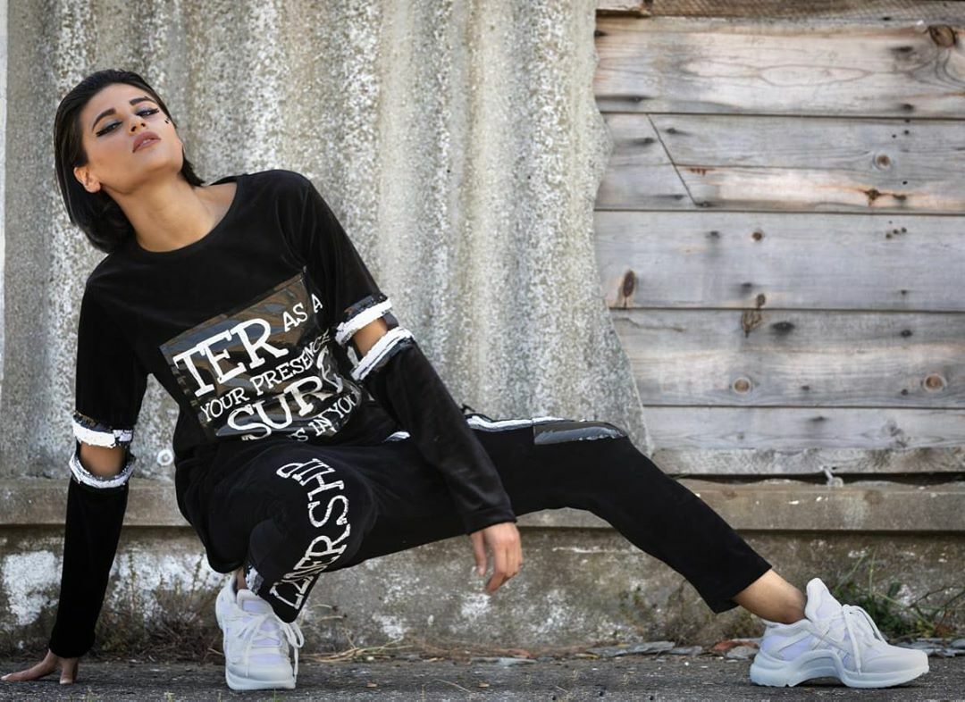 Damen Oversize Samt-Pullover mit Boyfriend Baggy Jogginghose, bequemer Freizeitanzug in entspannter Passform