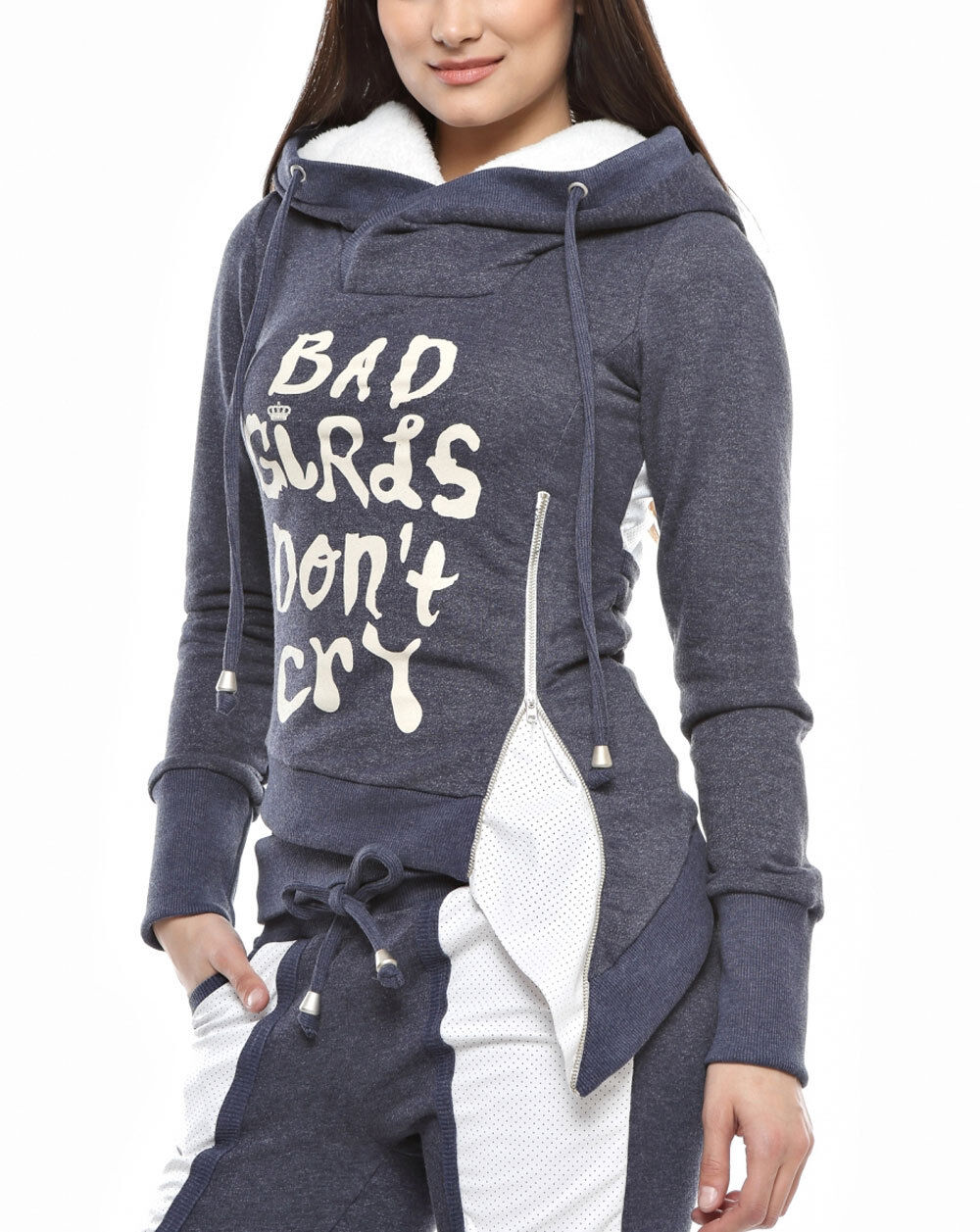 Damen 2-Teiler Jogginganzug von Foggi, gefütterter Hoodie und Jogginghose in XS-M, bequemer Freizeit-Look