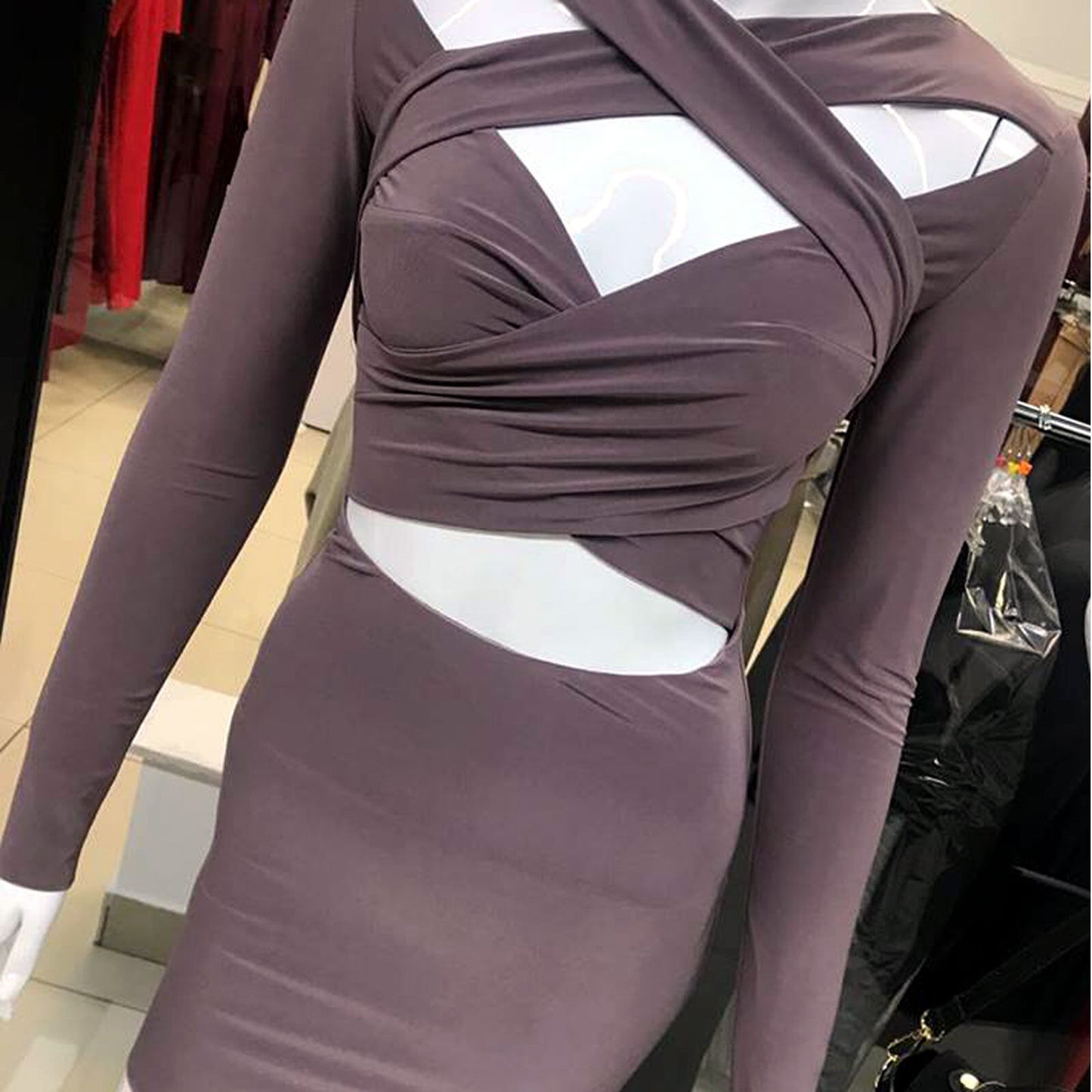 La Manuel Damen Minikleid aus Stretchstoff, enganliegendes Bodycon-Design, langes Shirt, kurzer Rock in XS bis M