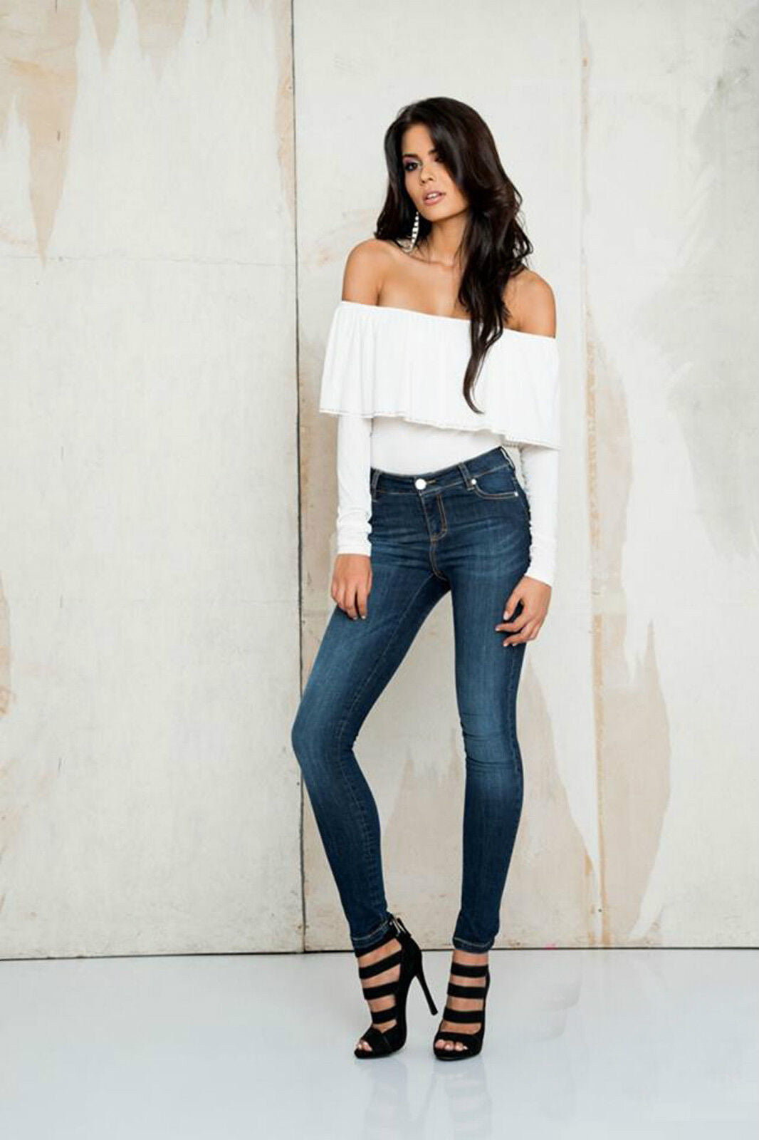 Mexton Damenjeans High Waist Röhrenjeans in Blau, Damenhose, eng anliegend, Größe 32-XXS