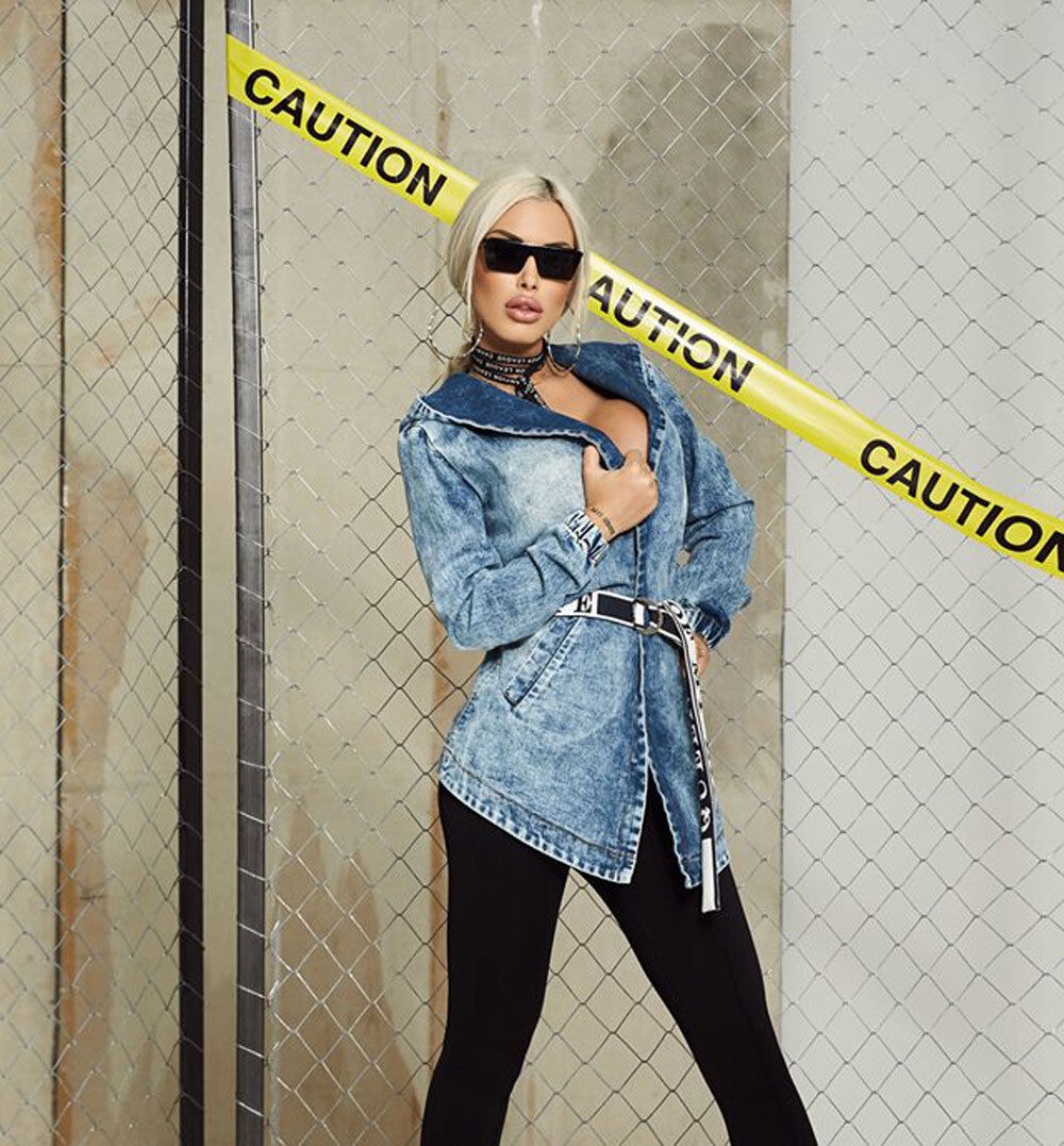 Mexton Damen Jeansjacke in Blau, vielseitiger Jeansmantel und Cardigan, leichter Schnitt, Größe XS-M, modischer Style
