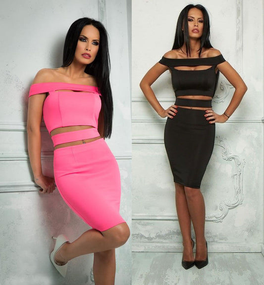 Mexton Damen Cut-Out Minikleid, schulterfreies Bodycon-Partykleid in XS, elegante und figurbetonte Abendmode.