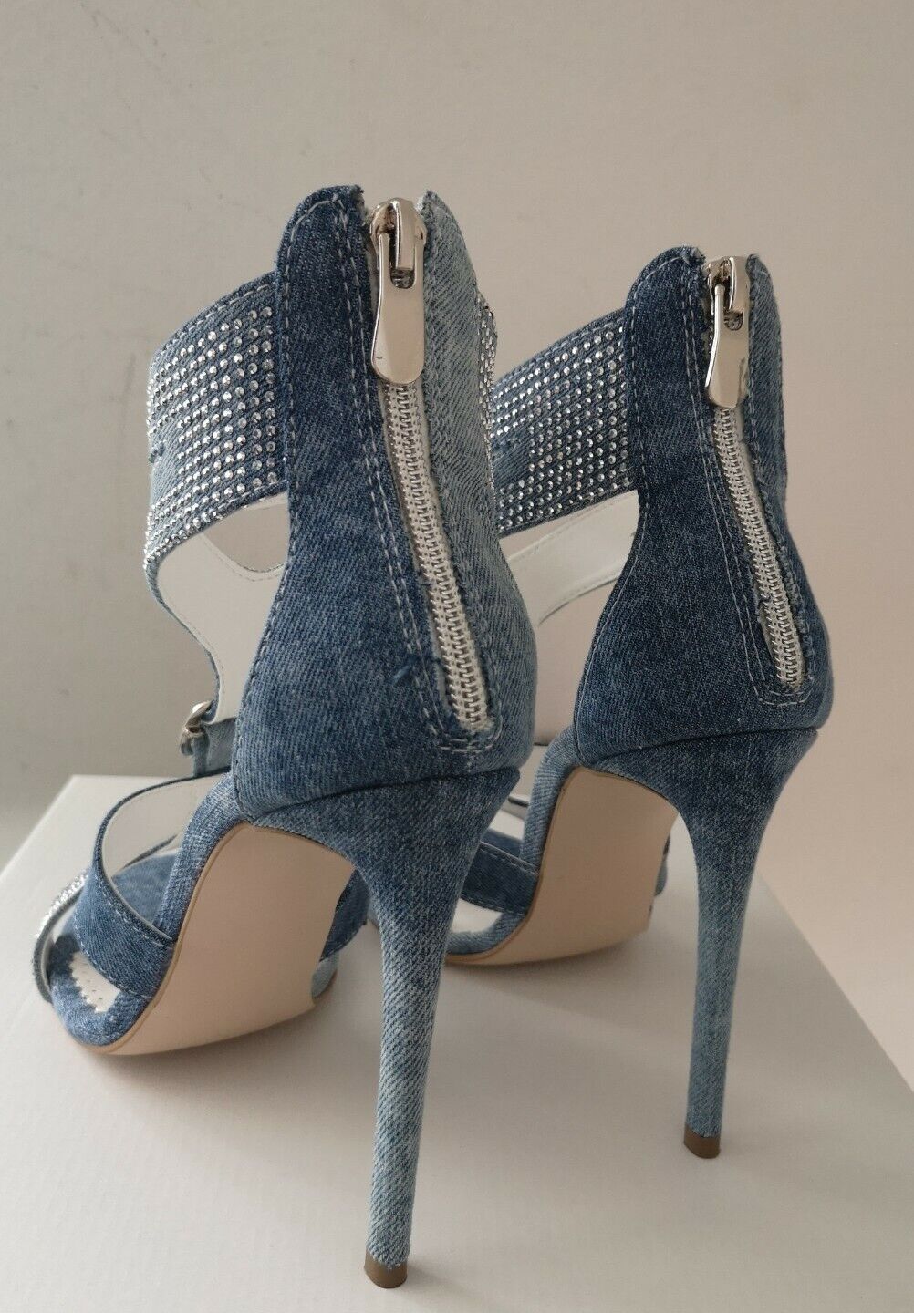 Mexton Damen Sandalen mit High Heels, Stilettos, Peep Toe, Sandaletten in Größe 36-38, elegante offene Schuhe.