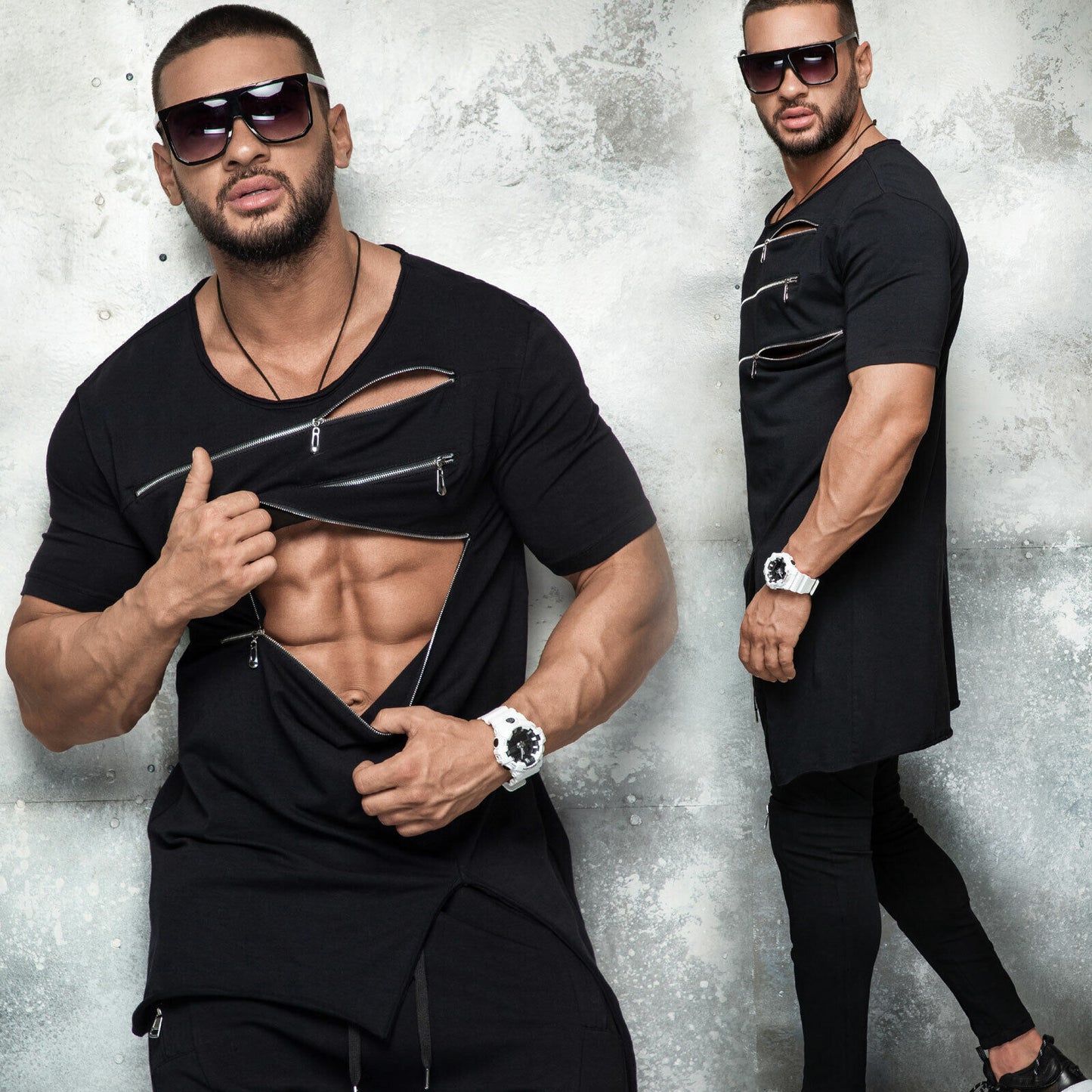 Mexton Men Herren Baggy Jogginghose mit Reißverschluss, bequeme Trainingshose in S bis XL, lockerer Fit, sportlicher Stil