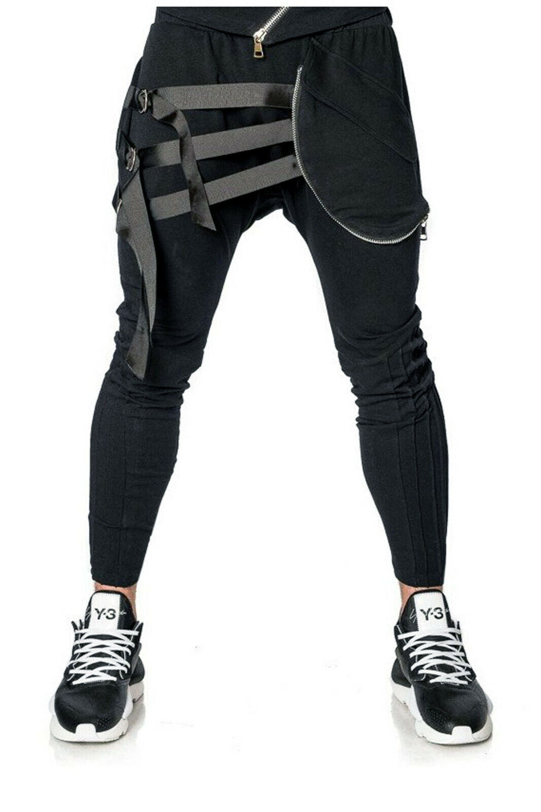 Mexton Men Herren Boyfriend Baggy Jogginghose in Schwarz, locker Sitzt, elastischer Bund, sportlicher Style, Größe S-XL