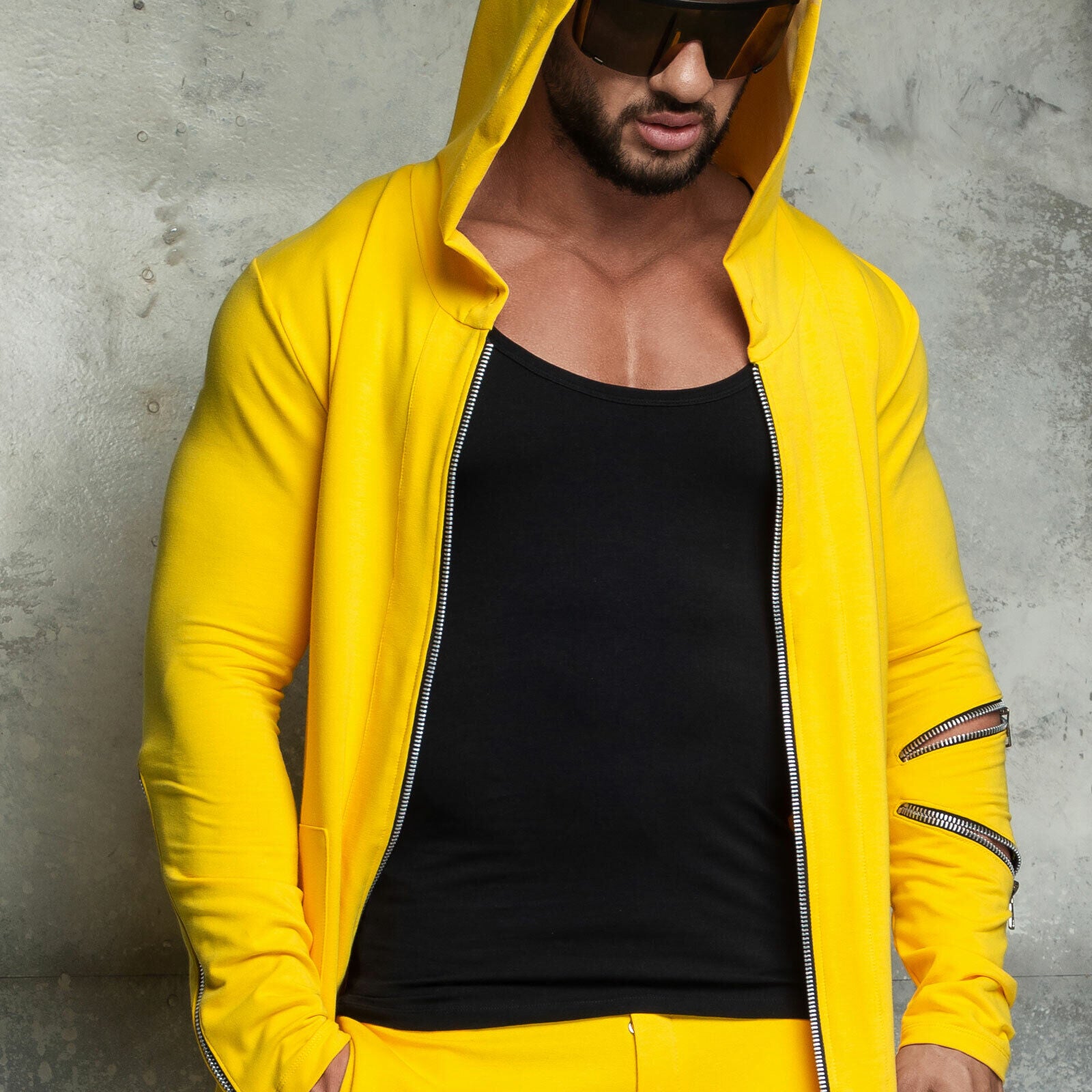 Schwarzes Muskelshirt von Mexton Men, Herren-Unterhemd, eng anliegend, weiches Baumwollmaterial, für sportliche und lässige Looks