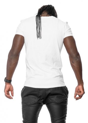 Mexton Men Slim-Fit T-Shirt mit besticktem Print, kurzärmeliges Longshirt in S bis XL, modisches Herren-Shirt