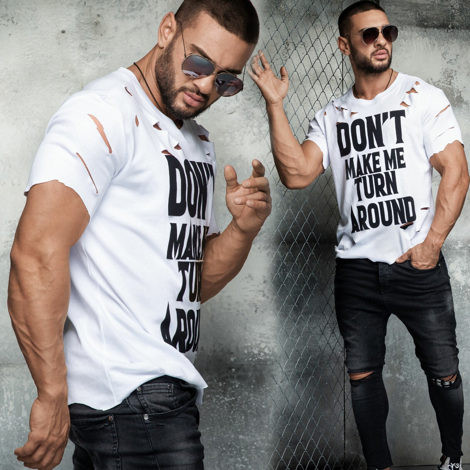 Mexton Men Skinny Boyfriend Jeans in Destroyed Stil, Knöcheljeans, W29-W36, dunkle Denim, modisches Herren-Jeansmodell