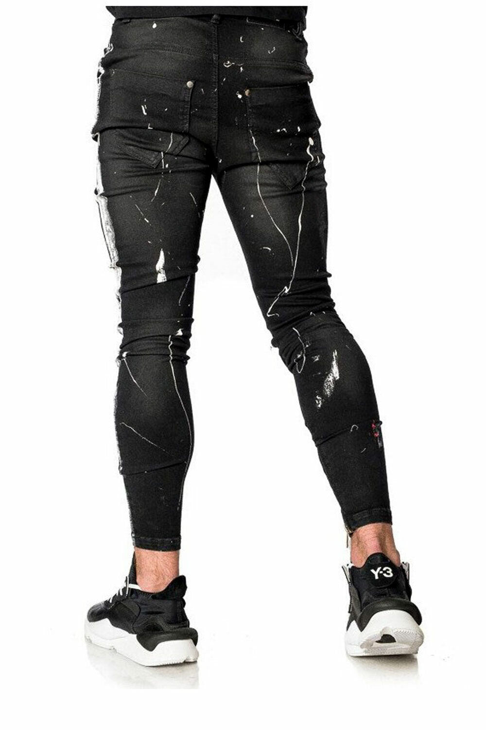 Mexton Men Skinny Boyfriend Jeans, zerstörte Damen-Knöcheljeans, passgenau, in verschiedenen Größen W29-W36, dunkler Denim