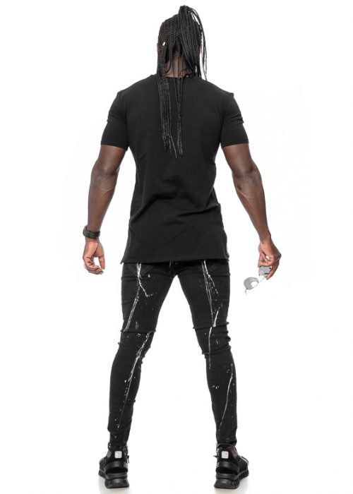 Mexton Men Skinny Boyfriend Jeans, zerstörte Knöcheljeans, dunkle Denim, enge Passform, für Herren, W29-W36