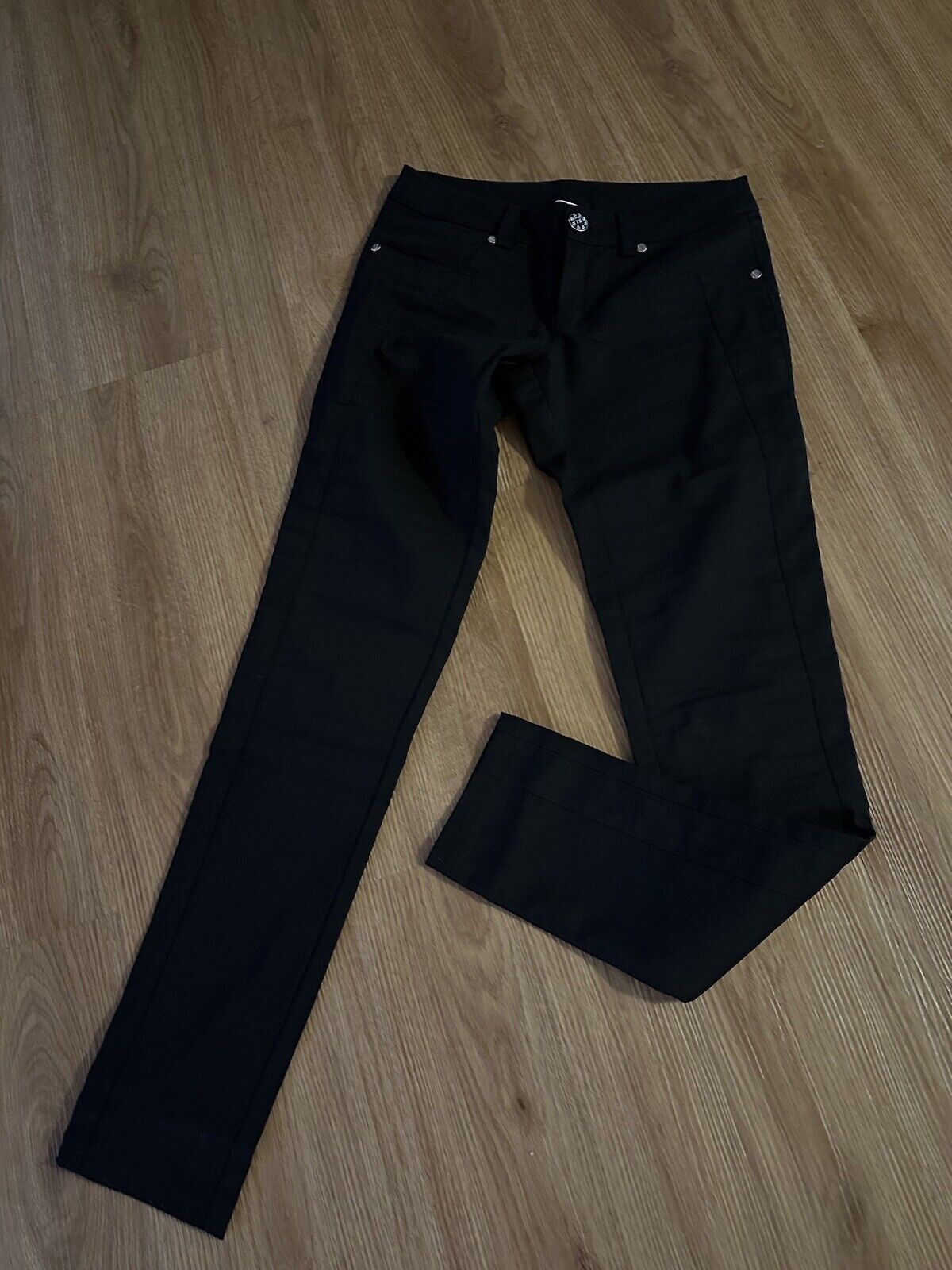 Schwarze Damen Hüfthose von Mexton, Stoffhose im Business-Stil, bequem und elegant, Größe S, 36