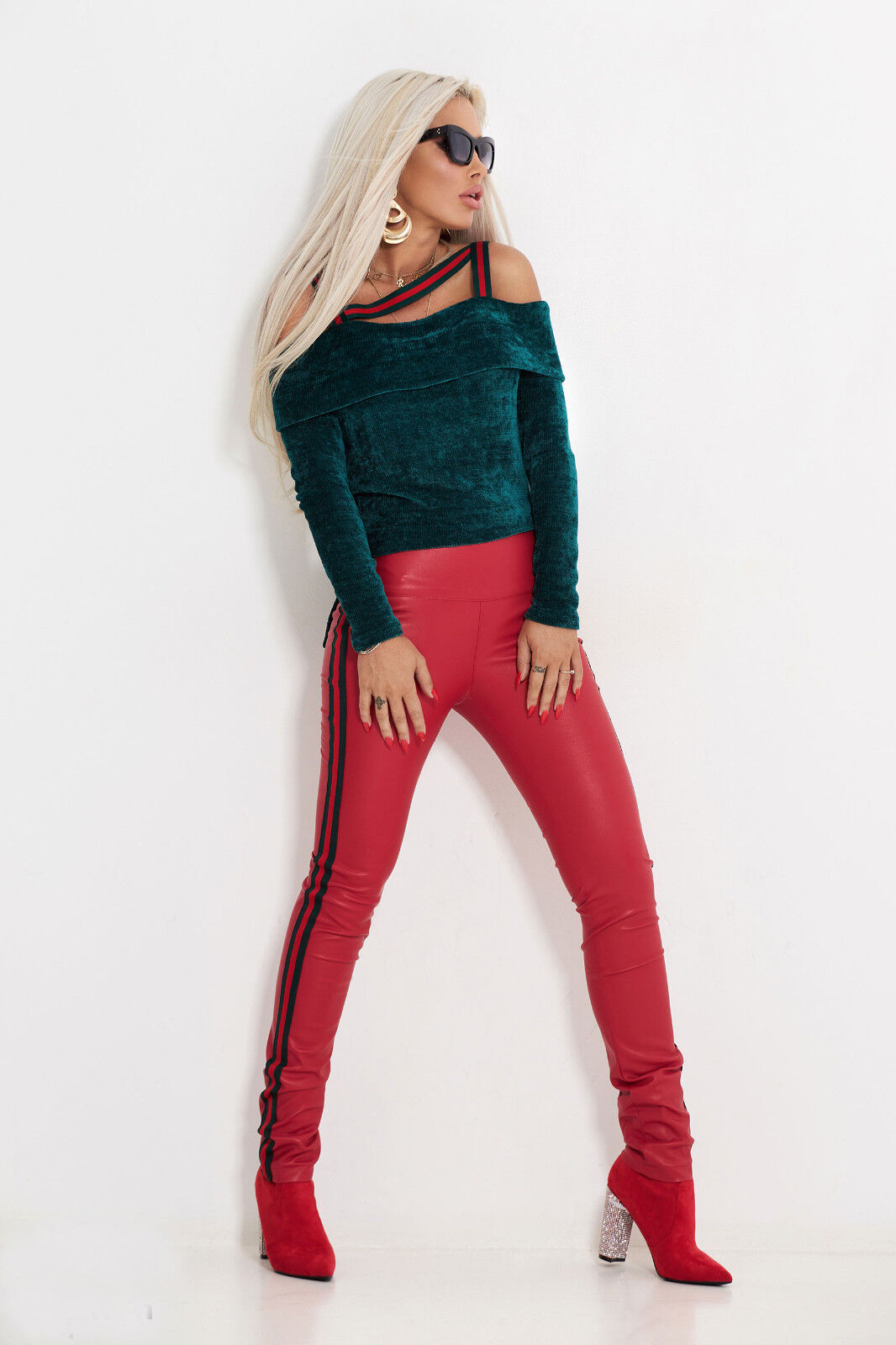 Flauschiger, schulterfreier Damen-Longsleeve von Mexton mit langem Arm, bequemer Pullover für Damen, kuscheliges Design