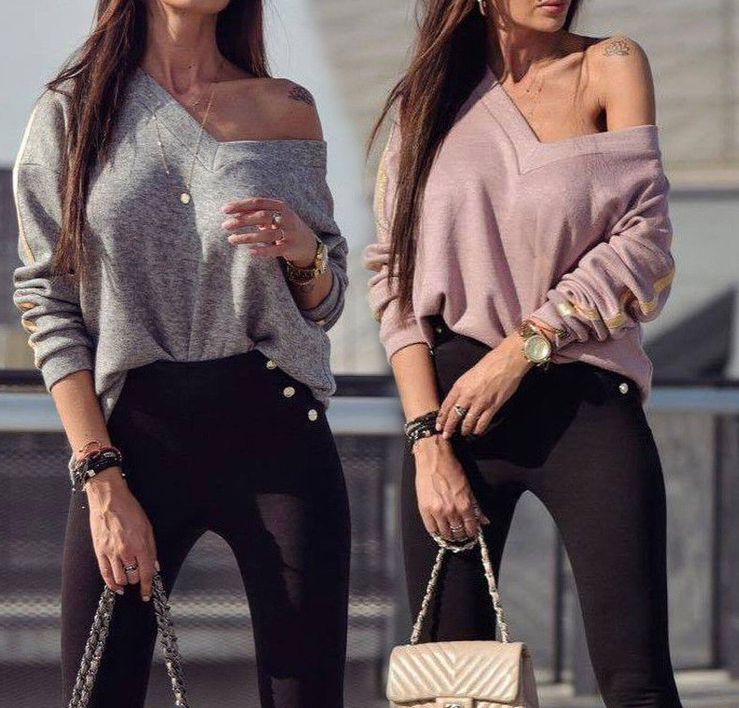 O'la Voga Damen oversized Feinstrick-Longpullover in XS-L, langärmelig, weicher Strick, modernes Design, bequem und stilvoll